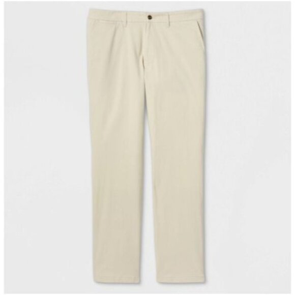 Goodfellow & Co Men's Big & Tall Straight Fit Hennepin Chino Pants Ivory Sz 48x3 - Picture 1 of 5